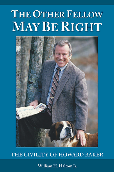 Book cover featuring a smiling man in a suit sitting next to a large dog, with trees in the background and the title 'The Other Fellow May Be Right' prominently displayed at the top.